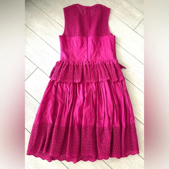 New!  Ulla Johnson Jessa Dress In Ruby (Pink) - Size 4 - Picture 4 of 10